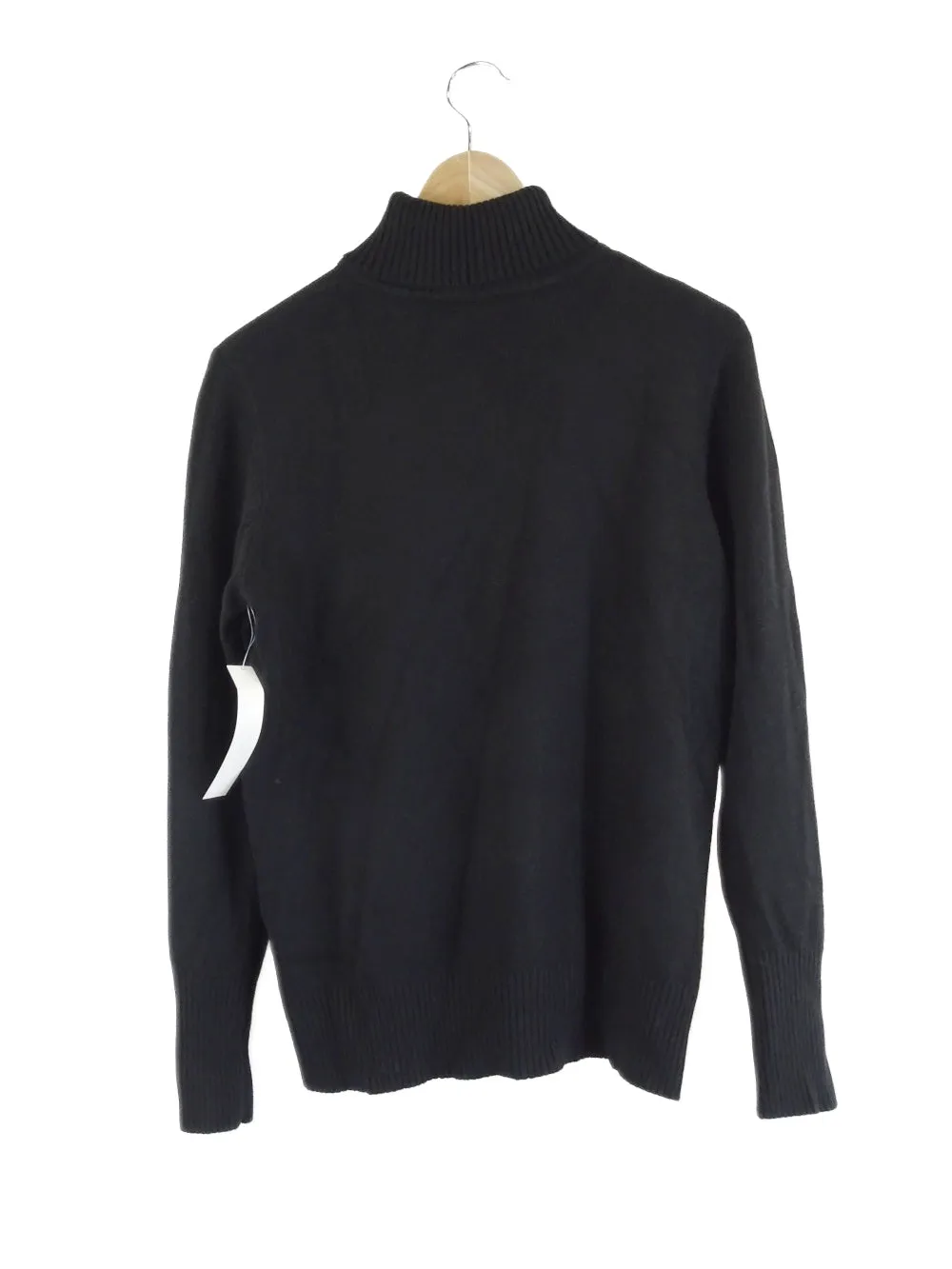 Amelius 'Manor' Black Knit Turtle Neck Jumper L | BNWT