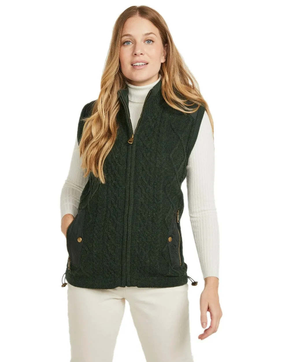 Aran Womens Castlehill Gilet with Fleece Collar