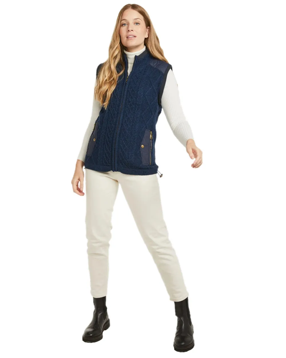 Aran Womens Castlehill Gilet with Fleece Collar