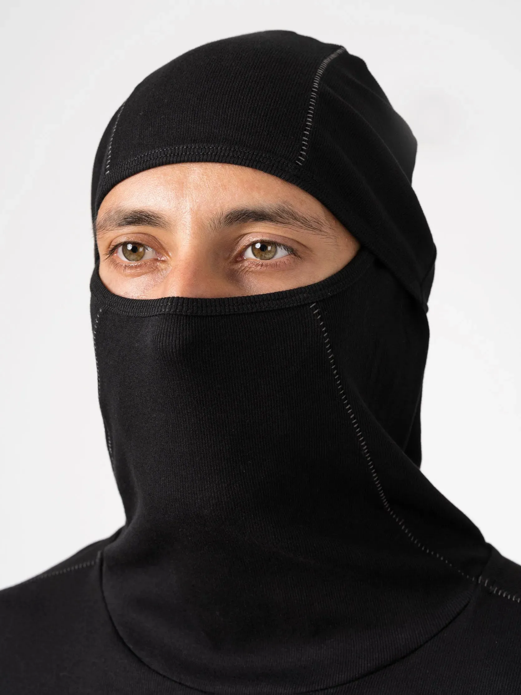 Balaclava hooded T shirt