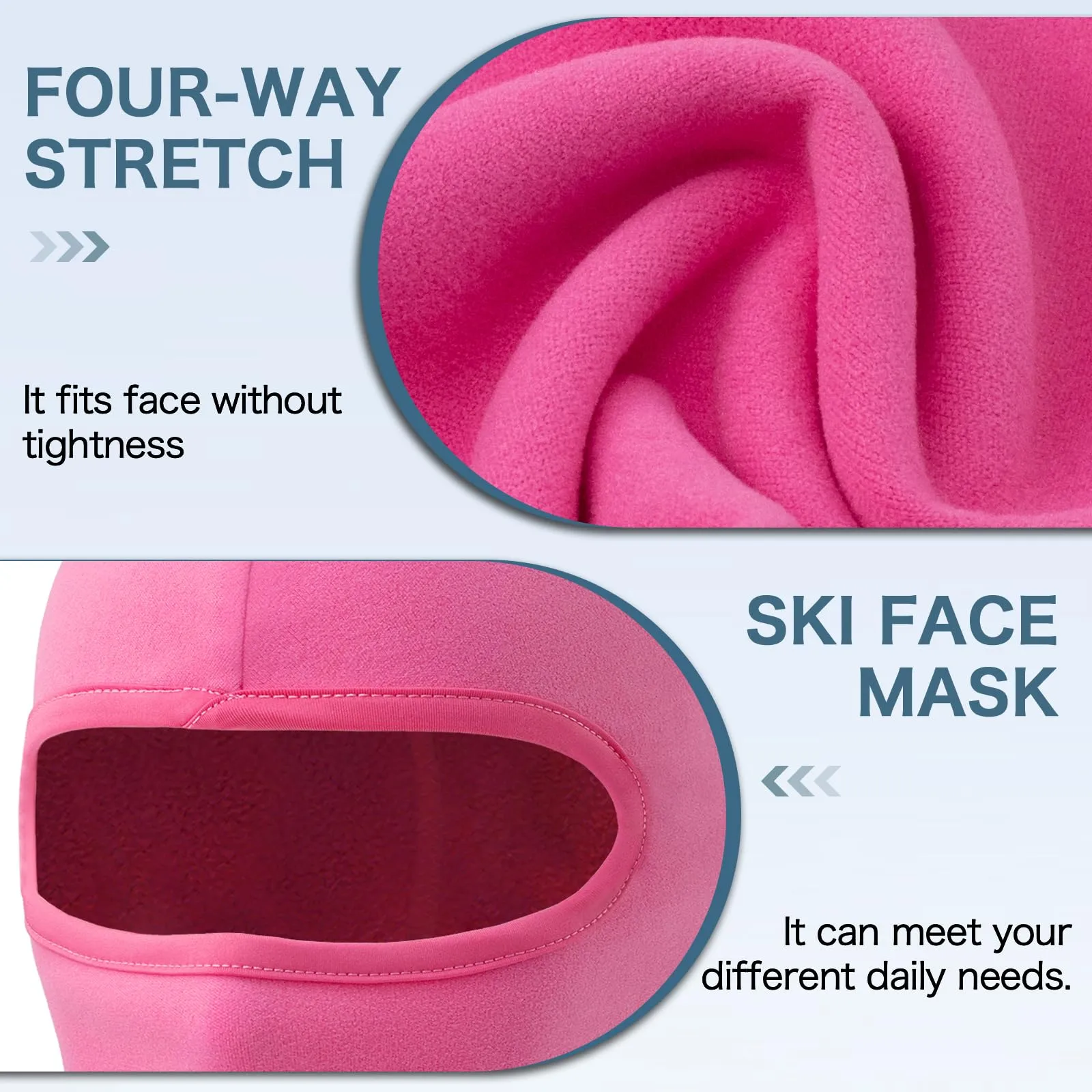 Balaclava Ski Mask Head Mask Full Face Mask Windproof Face Cover (US, Alpha, One Size, Black)