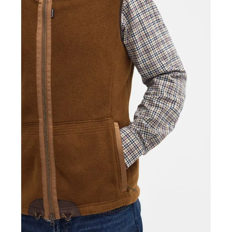 Barbour Langdale Mens Fleece Gilet - Rust Brown