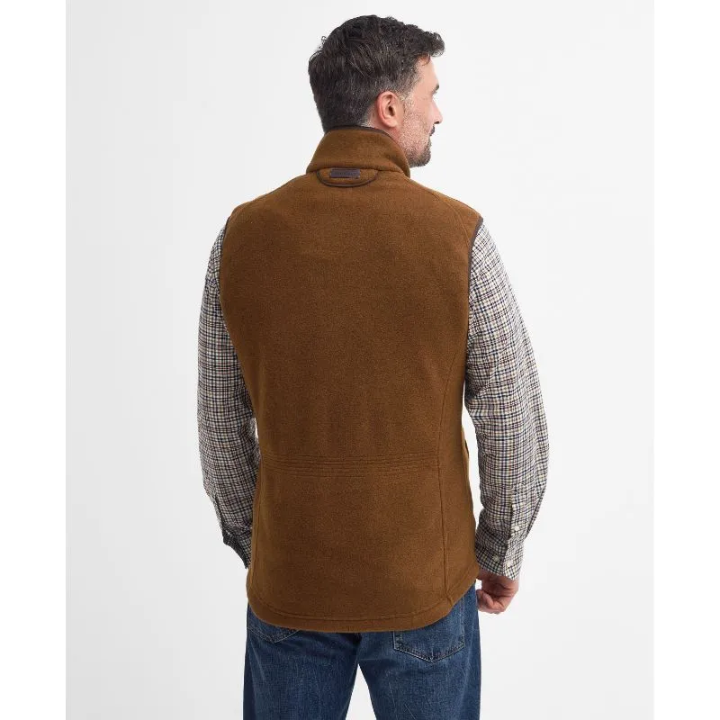 Barbour Langdale Mens Fleece Gilet - Rust Brown