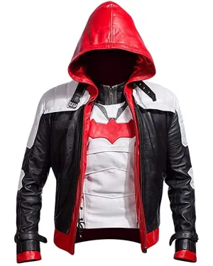 Bat Logo Knight Red Hood Jacket with Vest