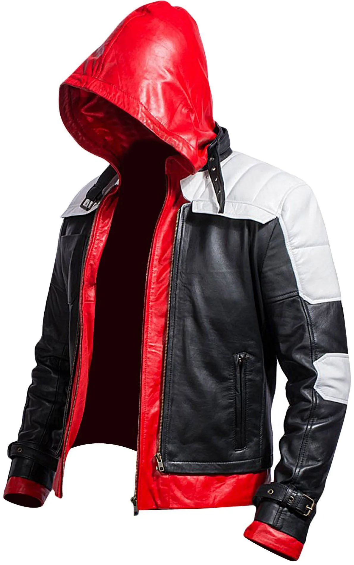 Bat Logo Knight Red Hood Jacket with Vest