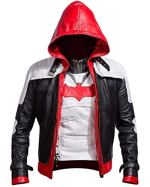 Bat Logo Knight Red Hood Jacket with Vest