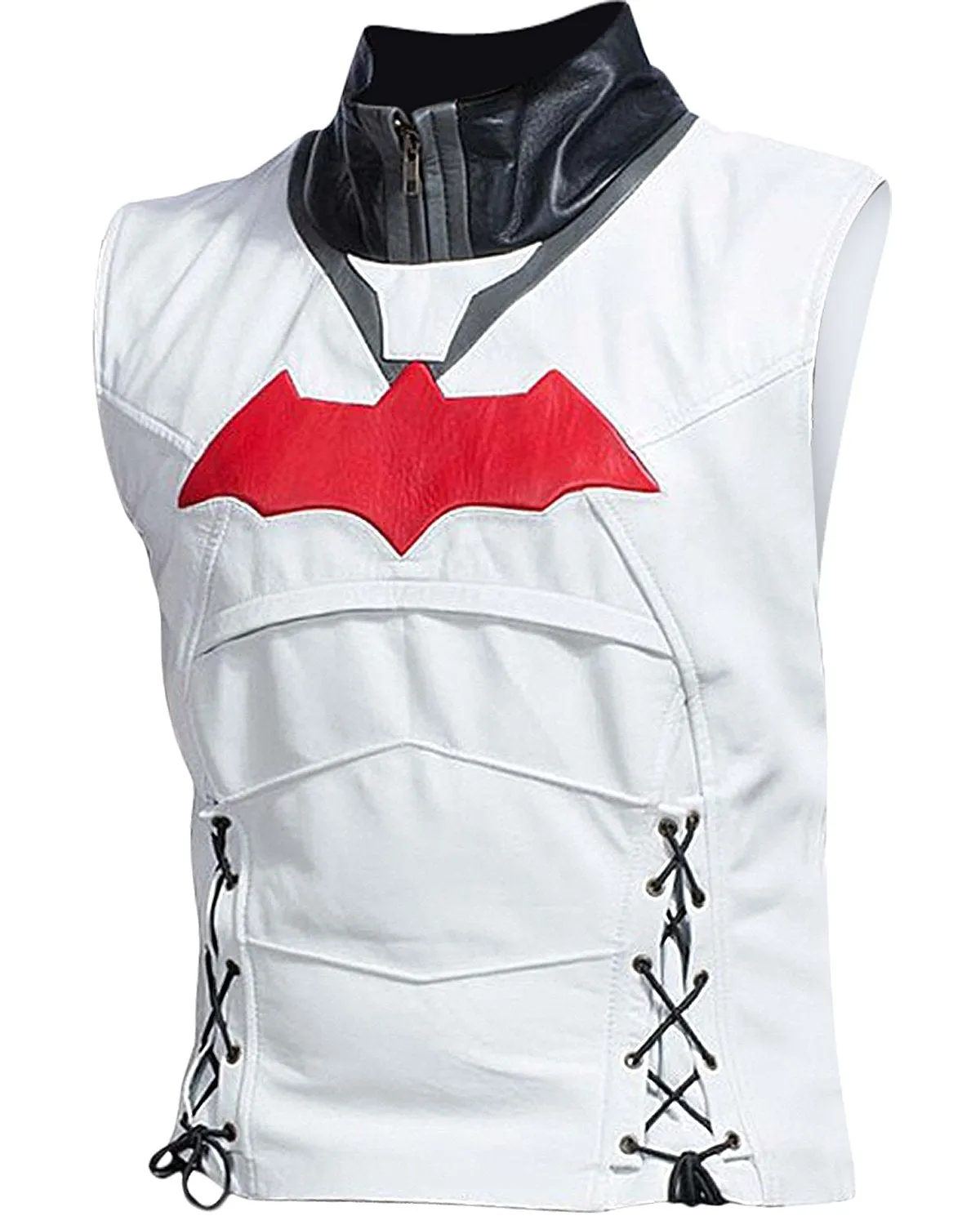 Bat Logo Knight Red Hood Jacket with Vest