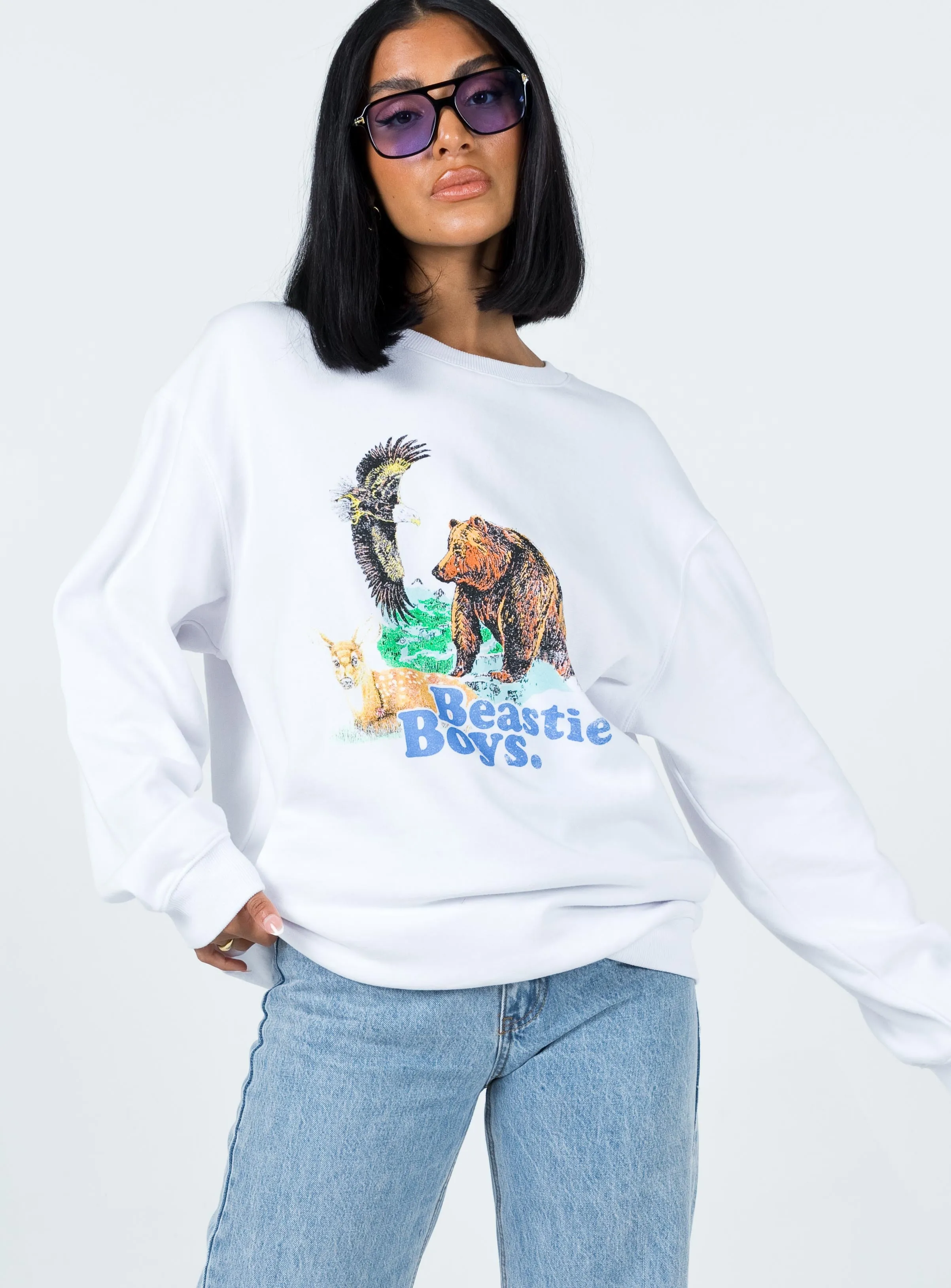 Beastie Boys Jumper White