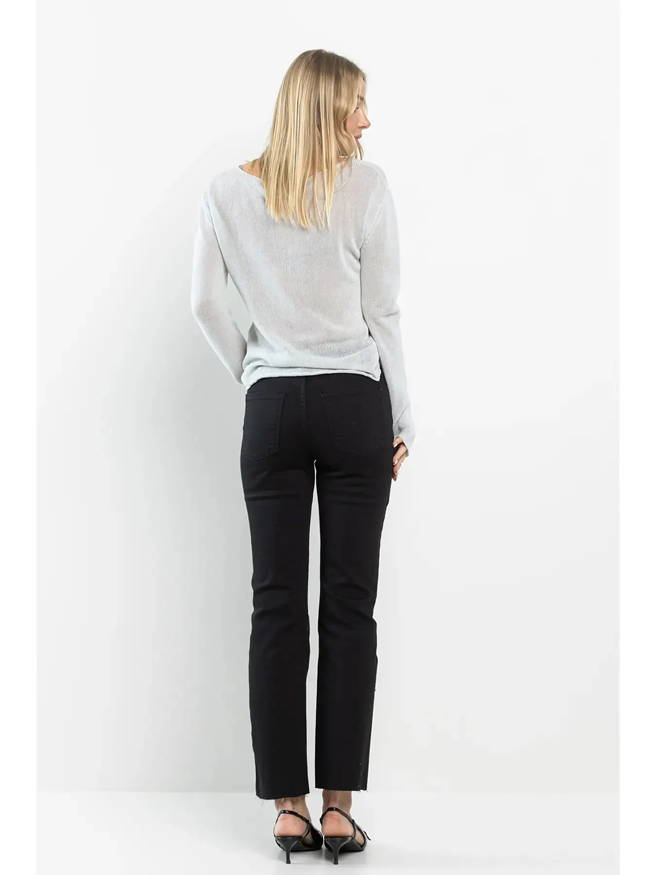 Black High Rise Slim Jean