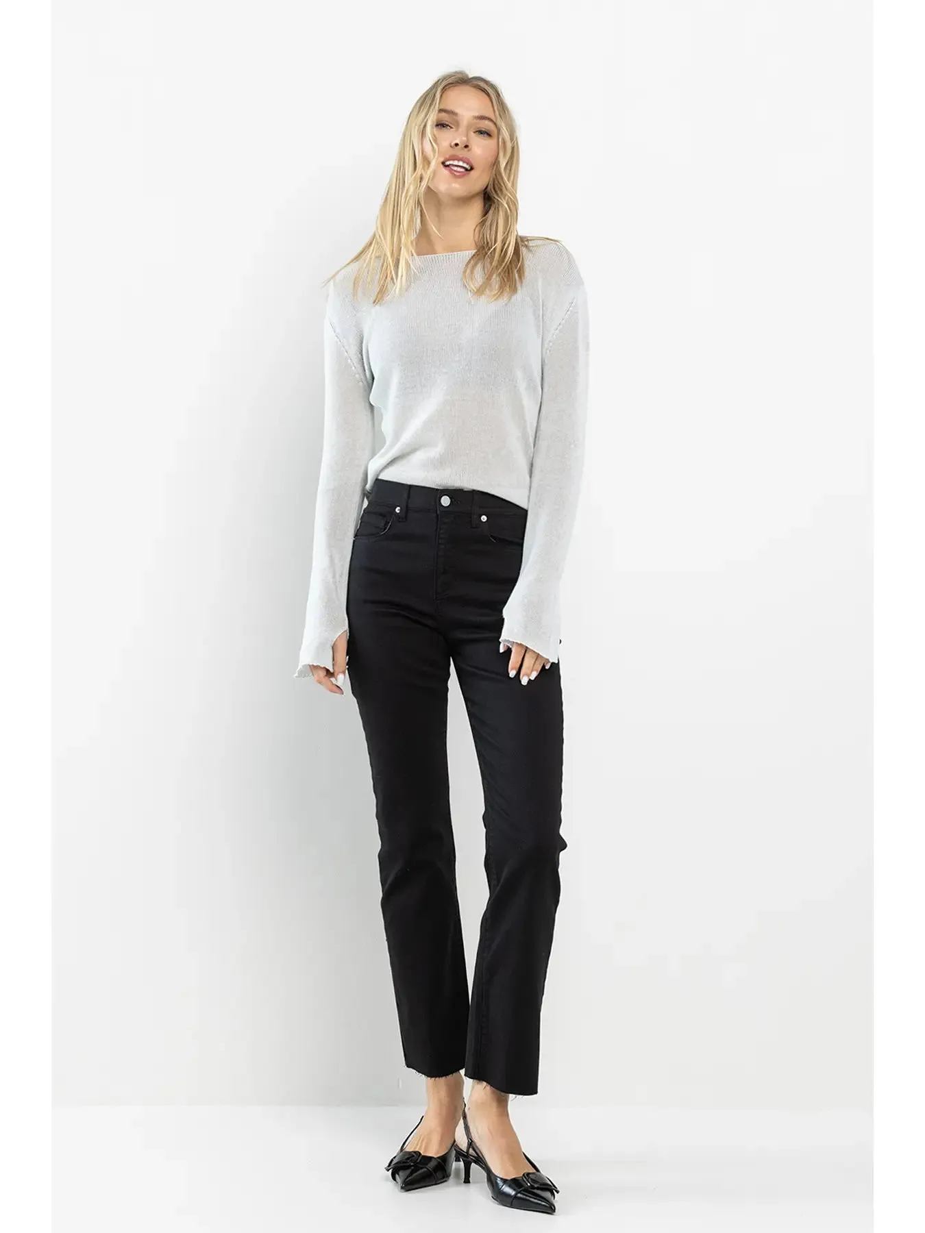 Black High Rise Slim Jean