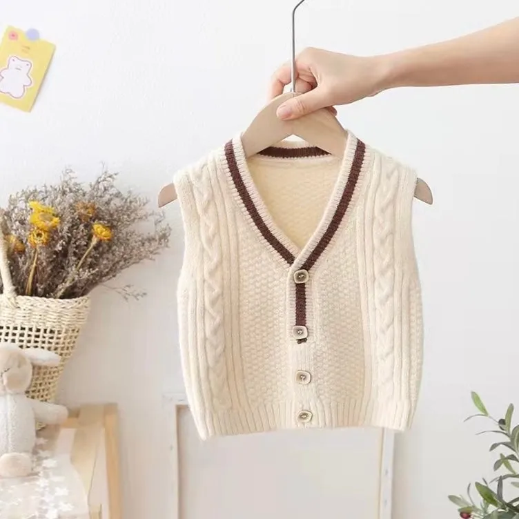 Boy's indoor knit vest