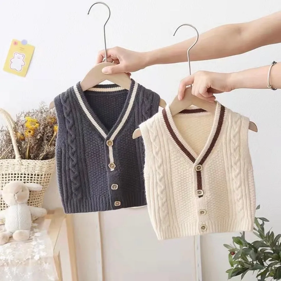 Boy's indoor knit vest