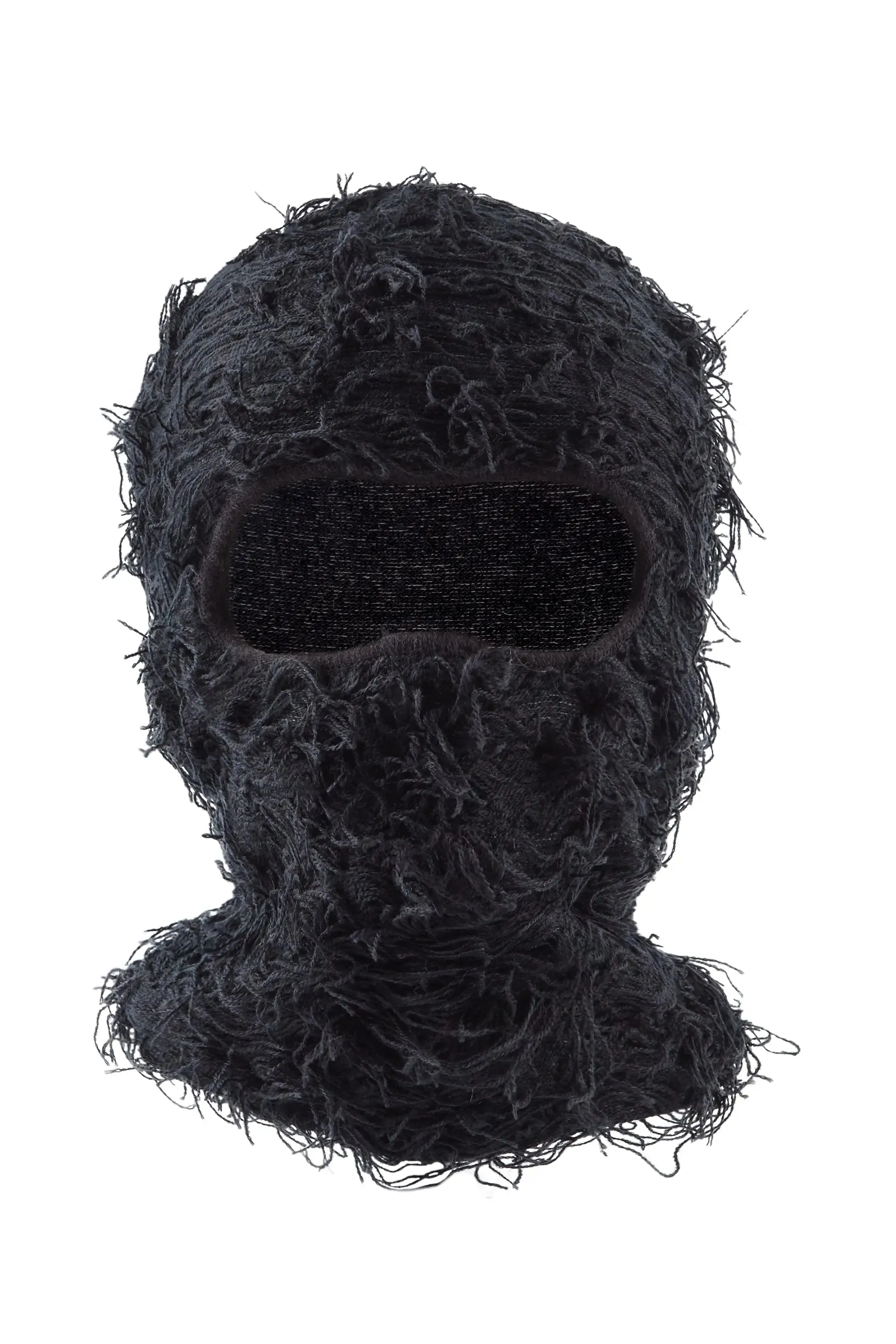 Boys Otto Black Fuzzy Ski Mask