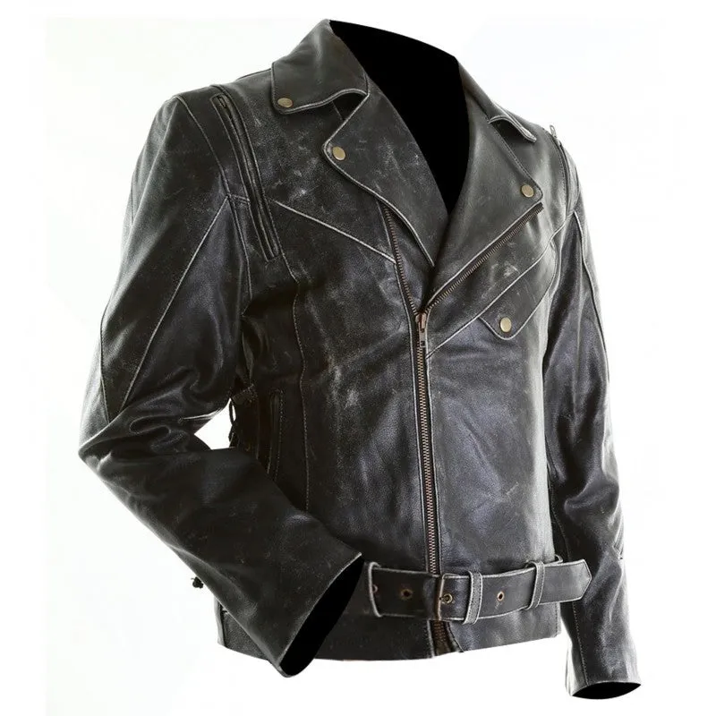 Brando Black Motorycle Leather Jacket