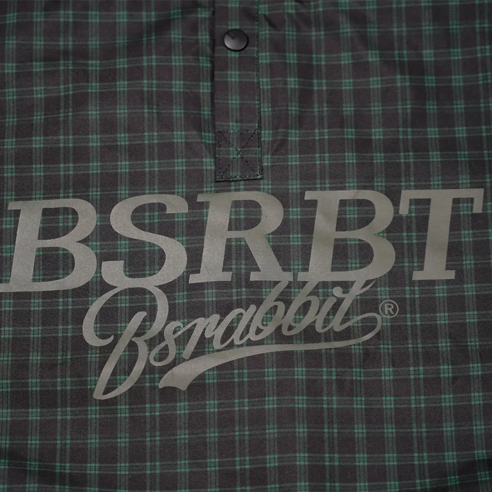 BSRBT SPORTY PULLOVER SNAP JACKET CHECK GREEN