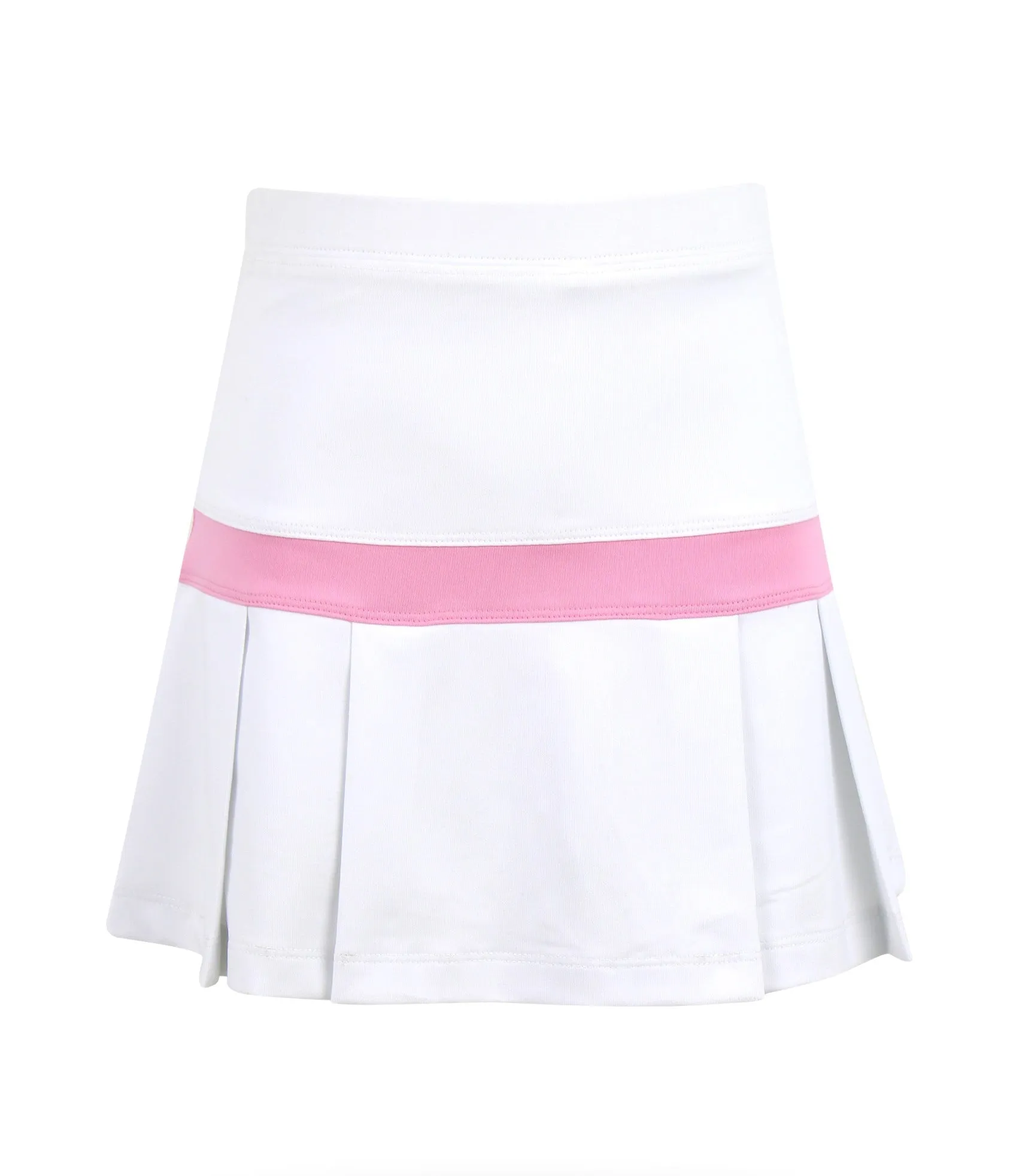 Bubble Gum White Semi-Pleat Skirt