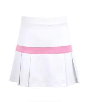 Bubble Gum White Semi-Pleat Skirt