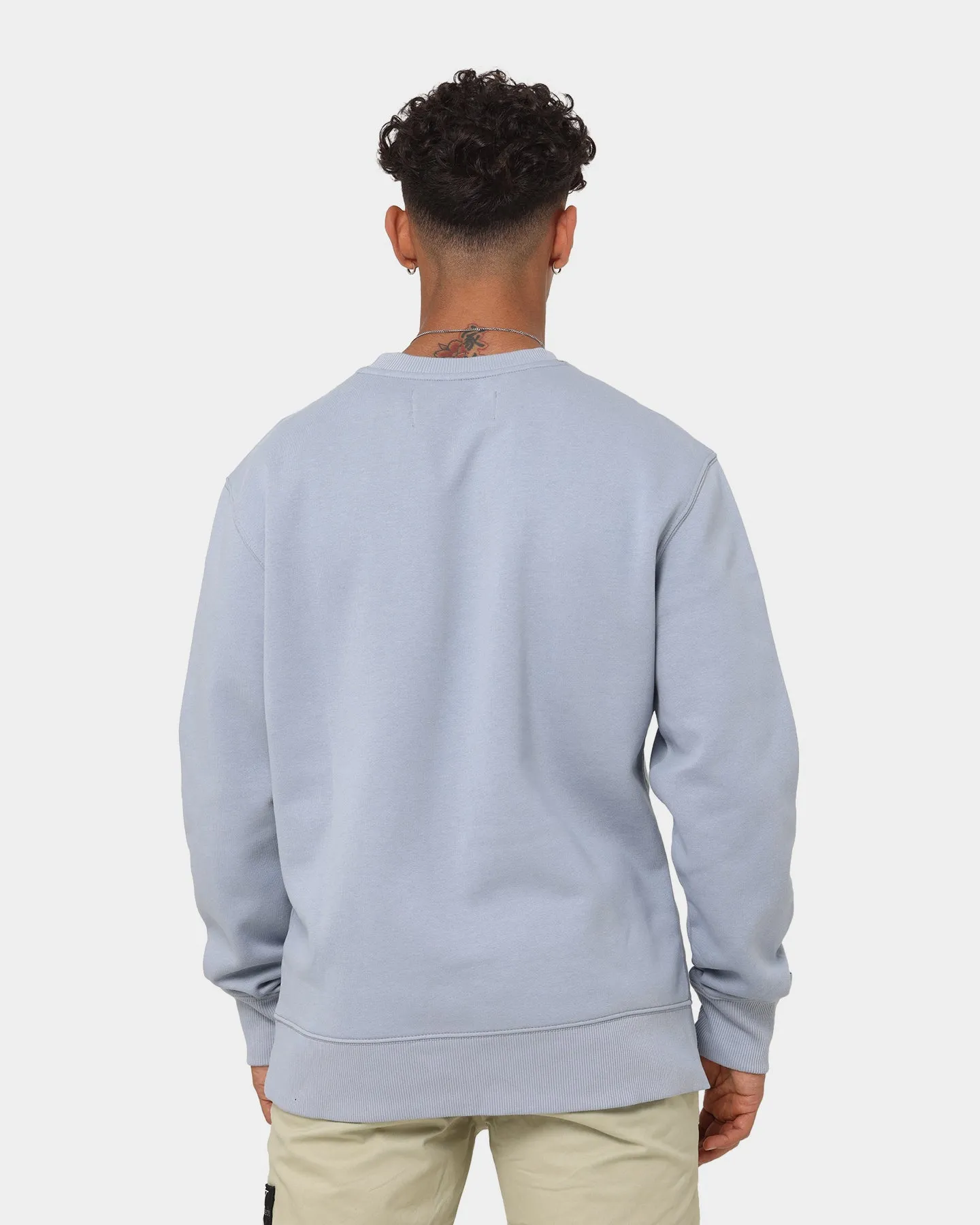 Calvin Klein Monogram Logo Crewneck Silver Sky