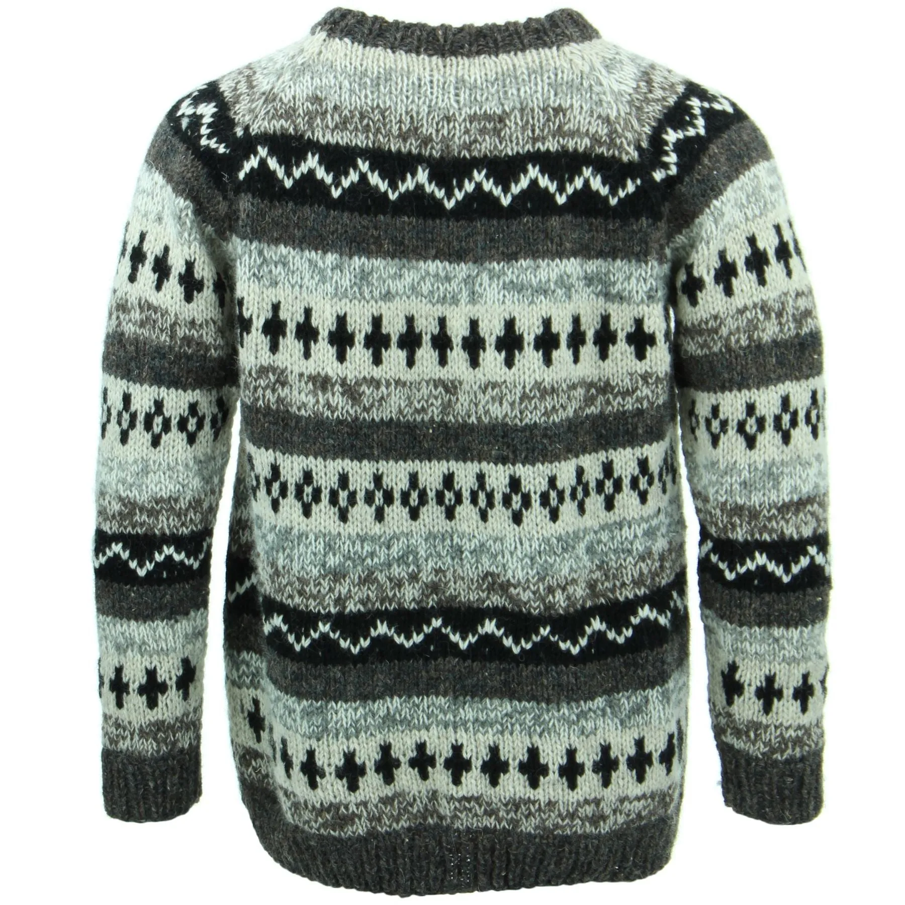 Chunky Wool Knit Jumper - 17 Grey