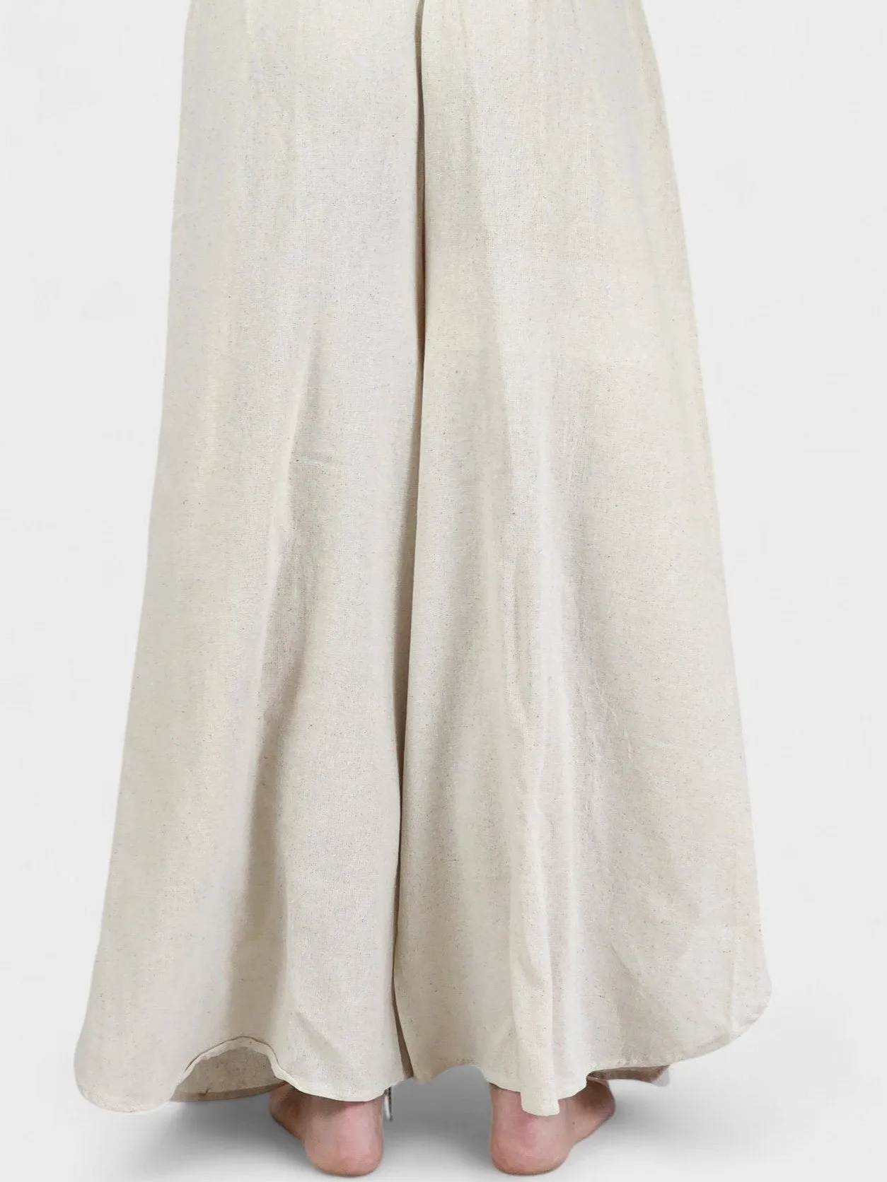 Cream Jute Fly Away Trousers