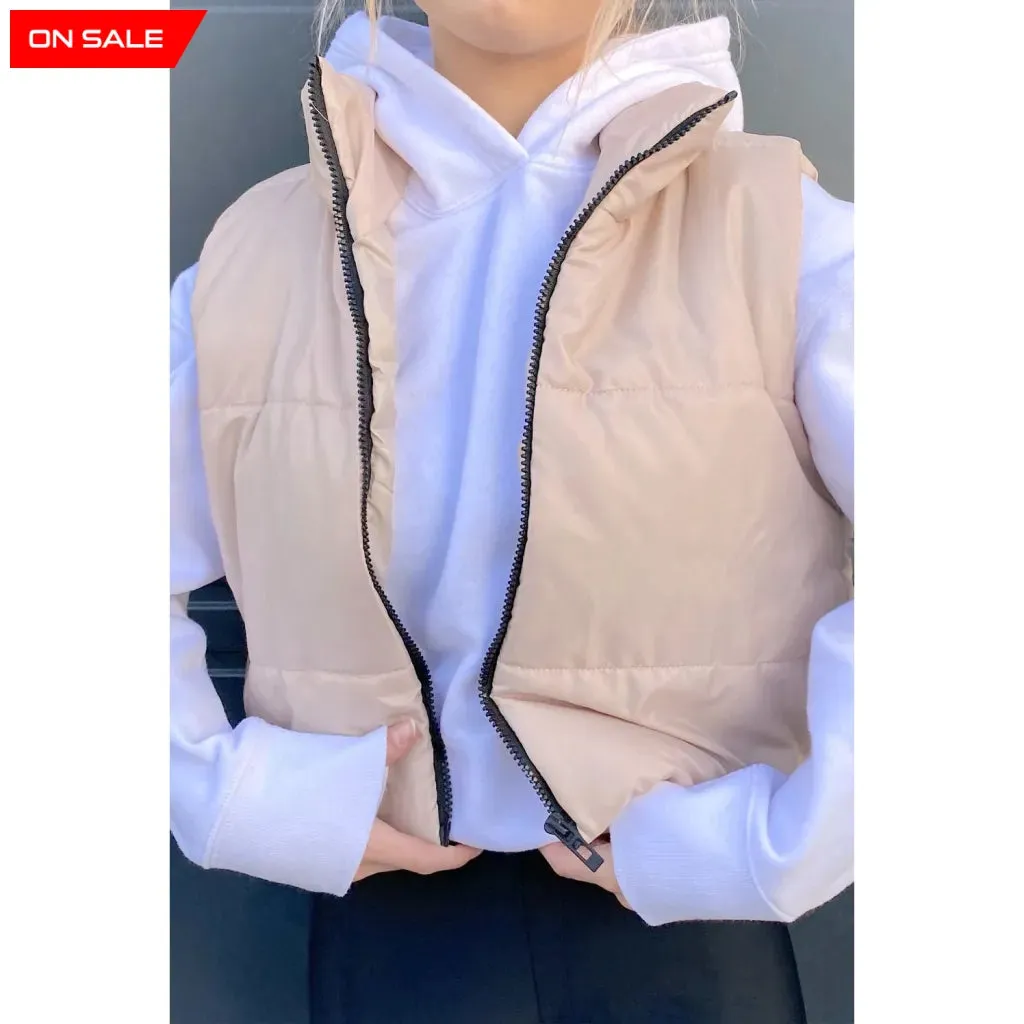 Cropped Puffer Gilet