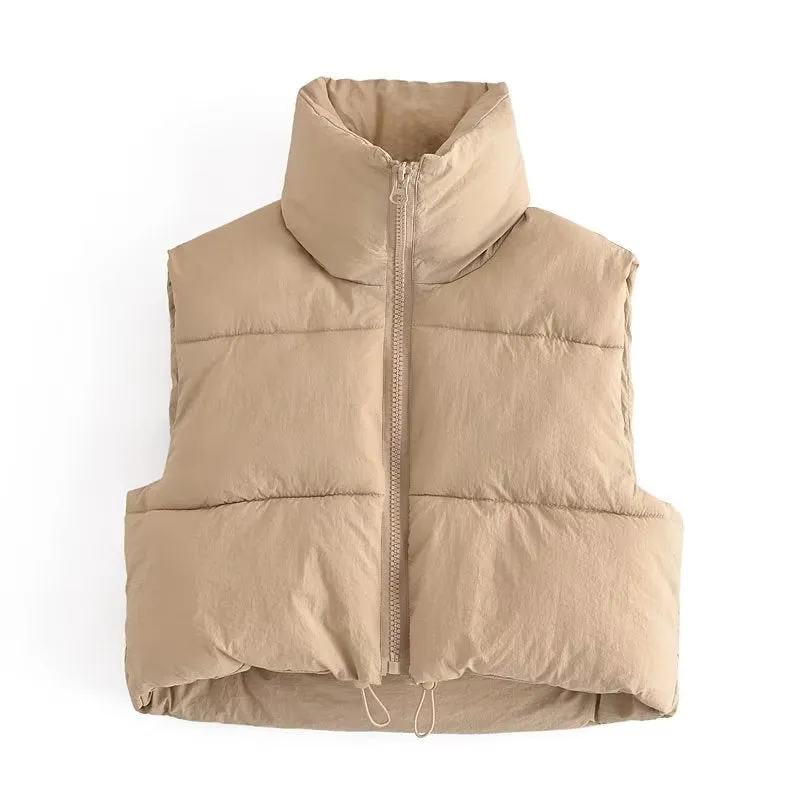 Cropped Puffer Vest