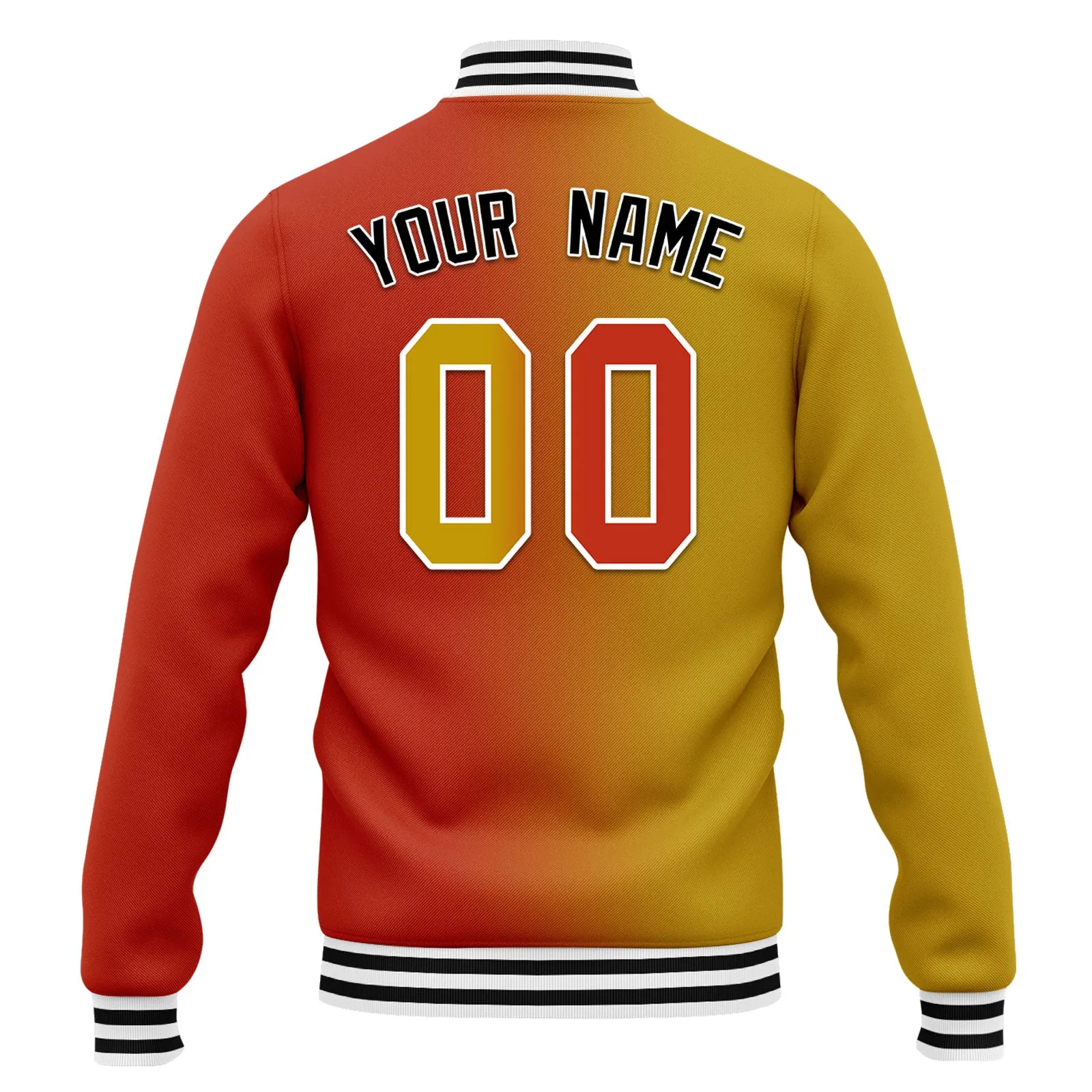 Custom Gradient Fashion Jacket Bomber Full-Snap Varsity Letterman Personalized Jacket FZ005-D028015-17