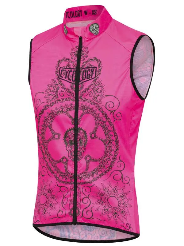 Day of the Living Lightweight Cycling Gilet Pink