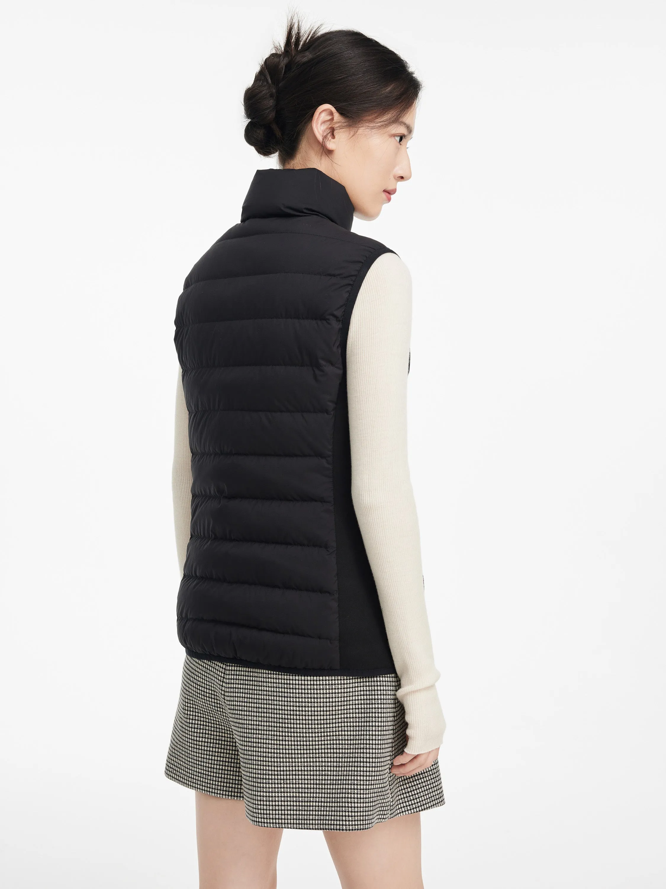 EP YAYING Knitted Panel Down-padded Gilet