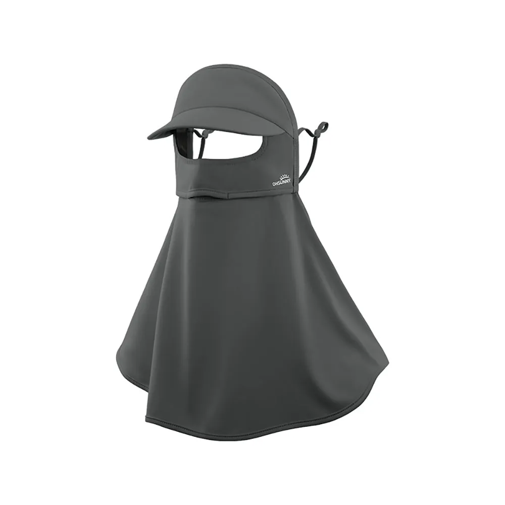 Face Cover with Cap Brim & Ear Loops Sun Protection UPF 50  Neck Gaiter