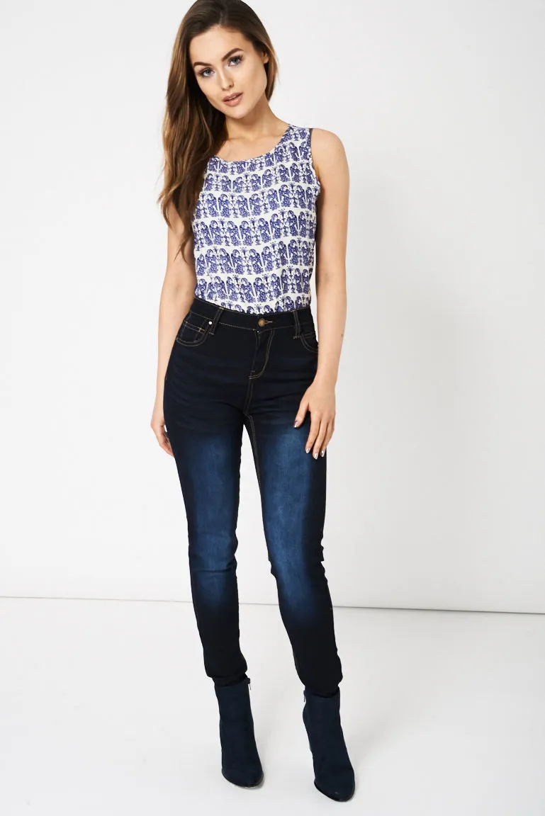 Faded Style Skinny Jeans Ex-Branded