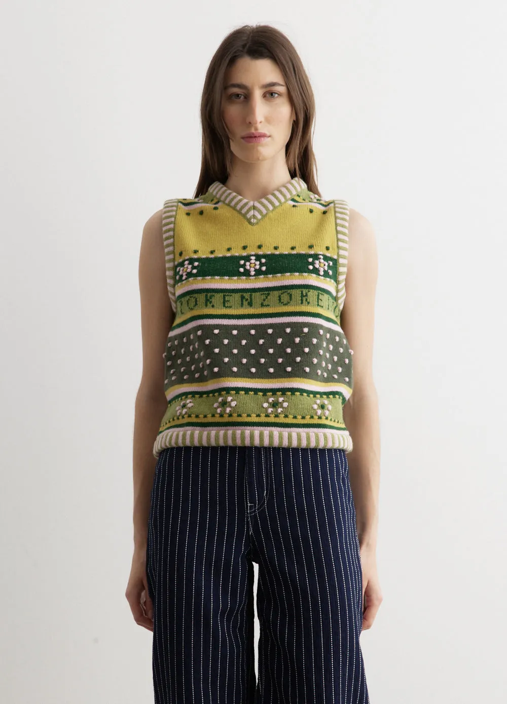 Fairisle Knitted Jumper Vest