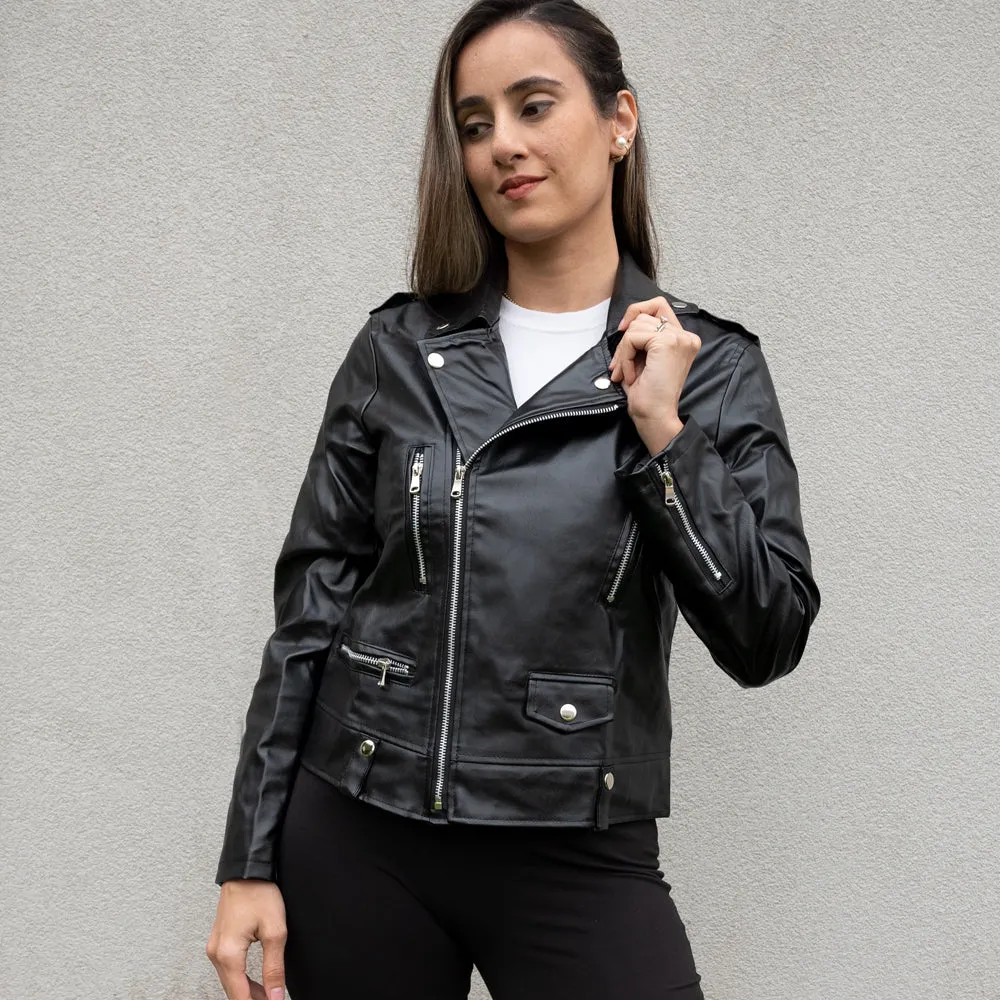 (Faux Leather) Wife of the Party Leather Jacket