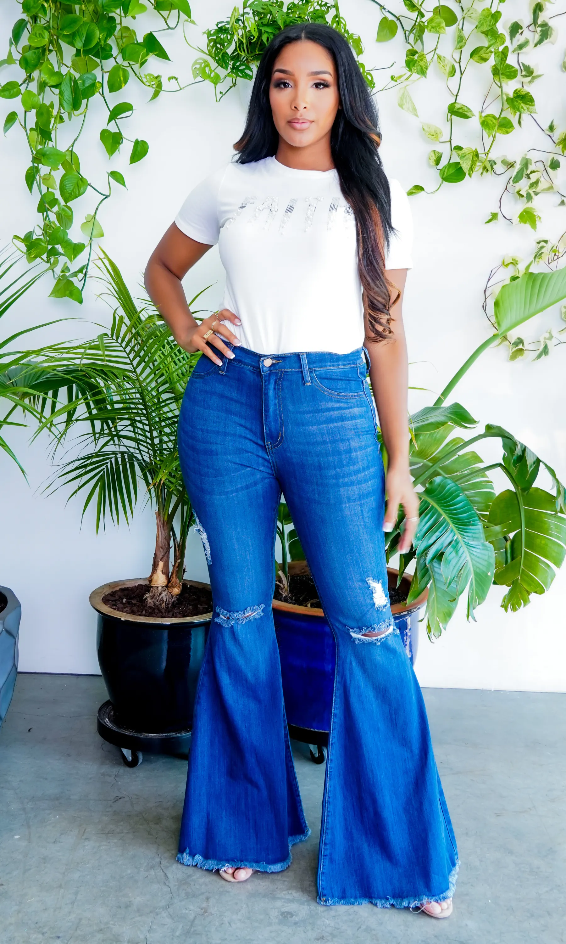 Flare Jeans | High Waisted Denim Jeans