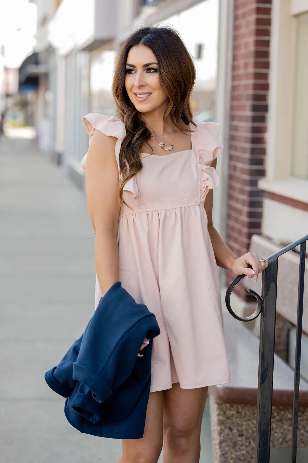 Flutter Accented Babydoll Dress