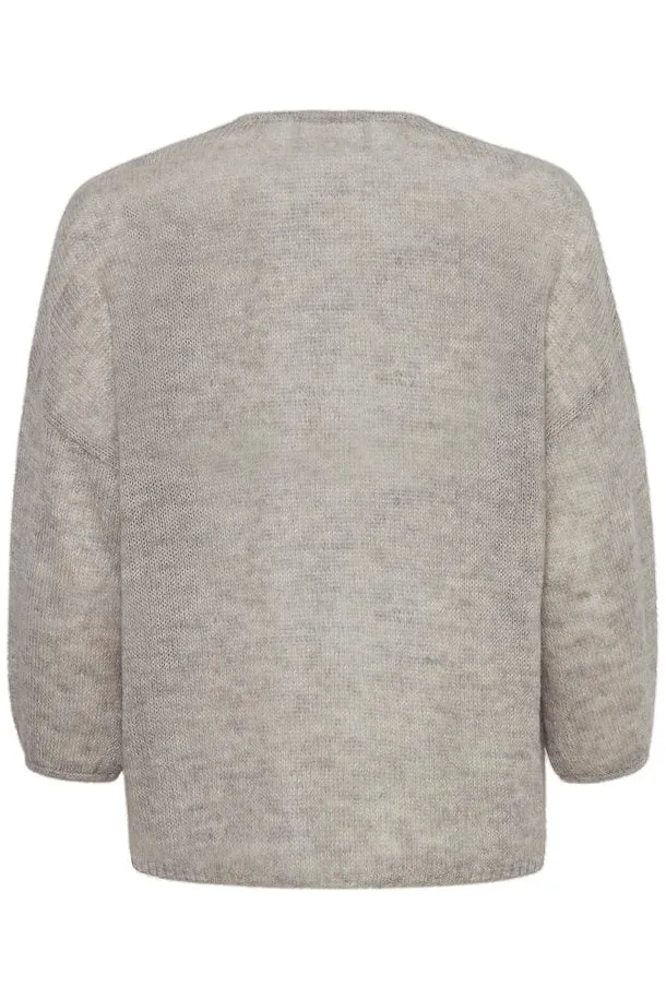 Fransa Sissel Pullover in Light Grey Melange