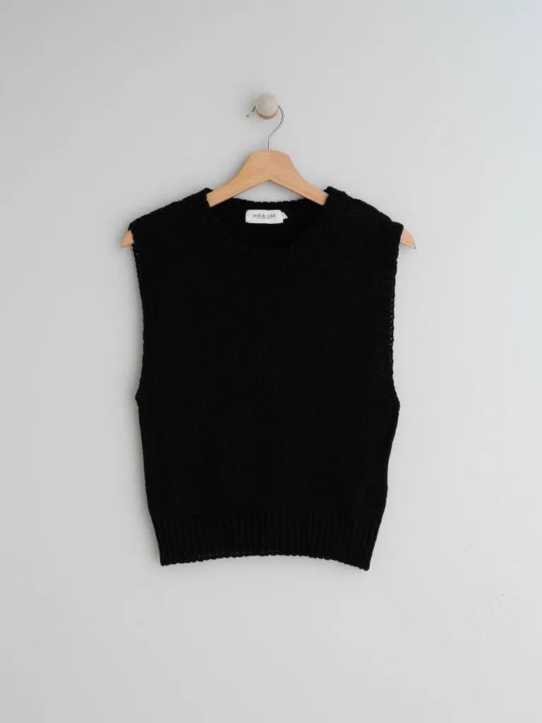 Indi & Cold Knitted Tank in Black