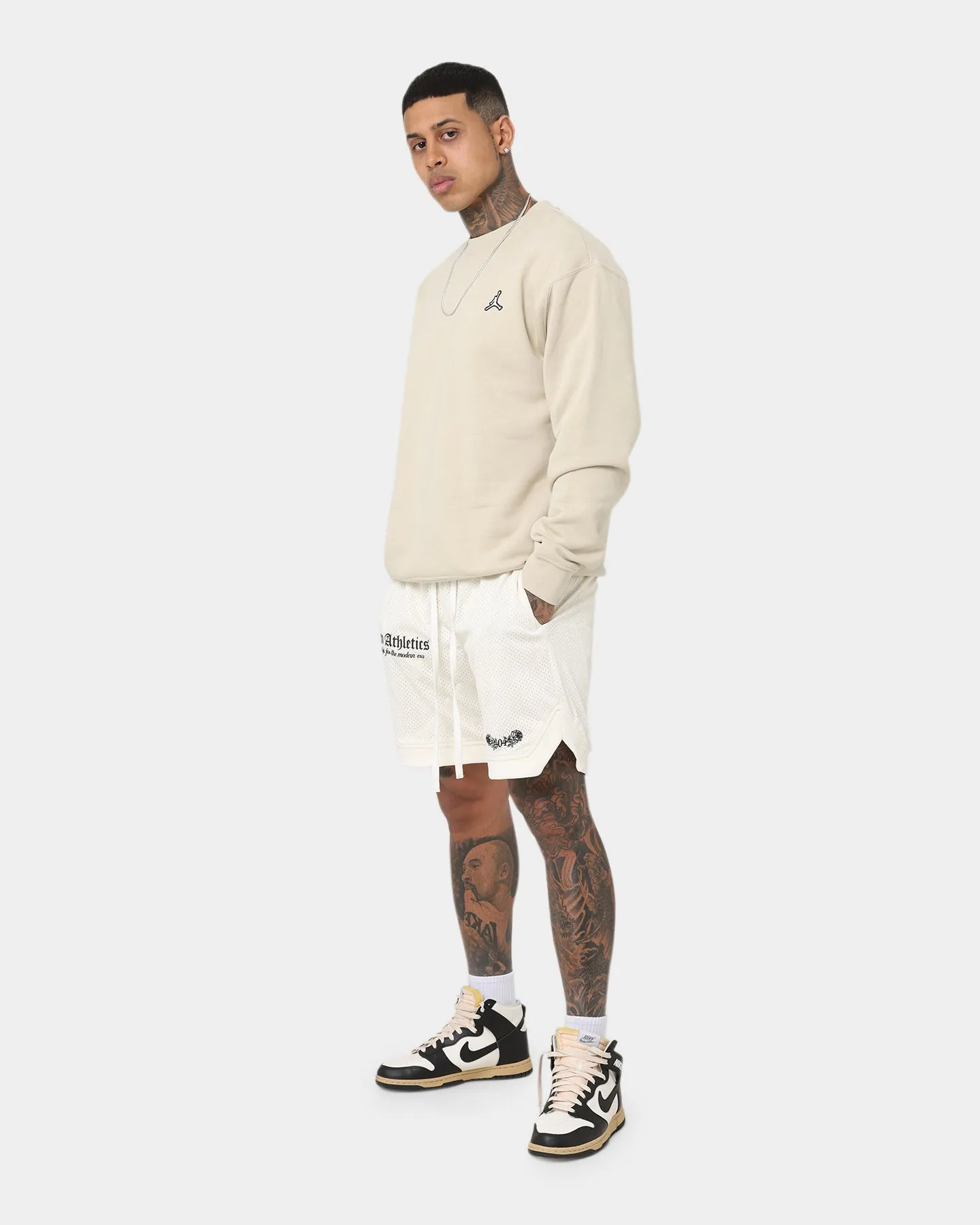 Jordan Essential Fleece Crewneck Rattan