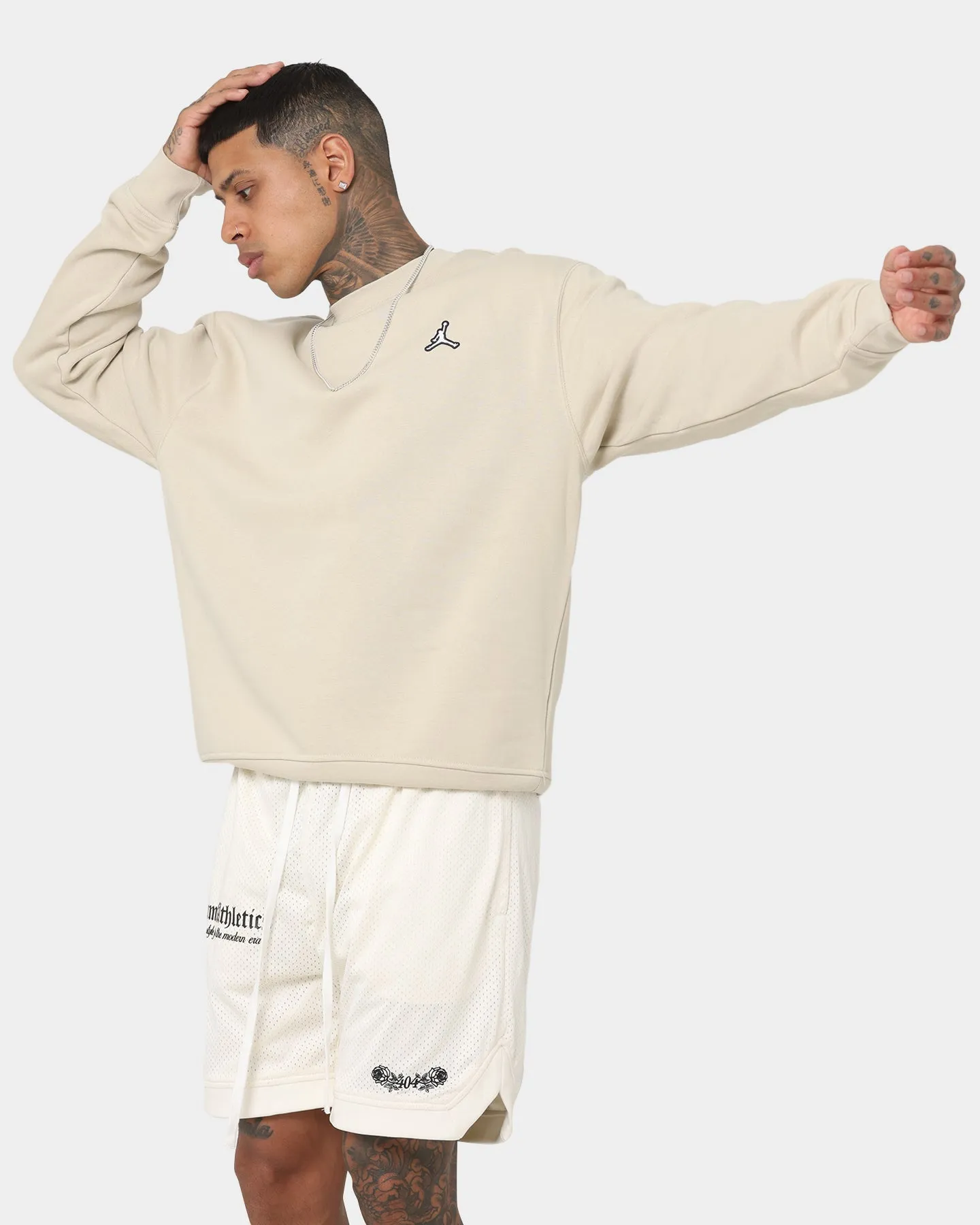 Jordan Essential Fleece Crewneck Rattan