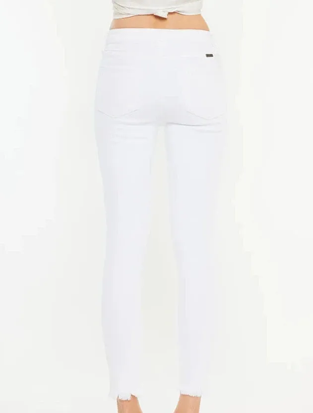 Kancan Split Detail White Skinnies KC8604WT