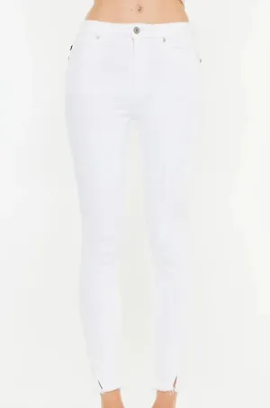 Kancan Split Detail White Skinnies KC8604WT