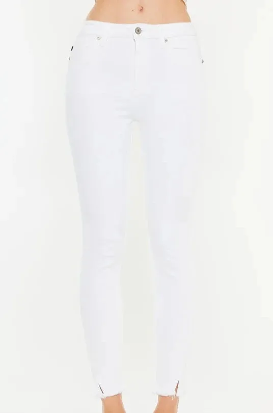 Kancan Split Detail White Skinnies KC8604WT