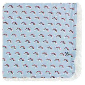 KicKee Pants Pond Rainbow Ruffle Toddler Blanket