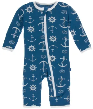 KicKee Pants Twilight Anchor Coverall with Zipper