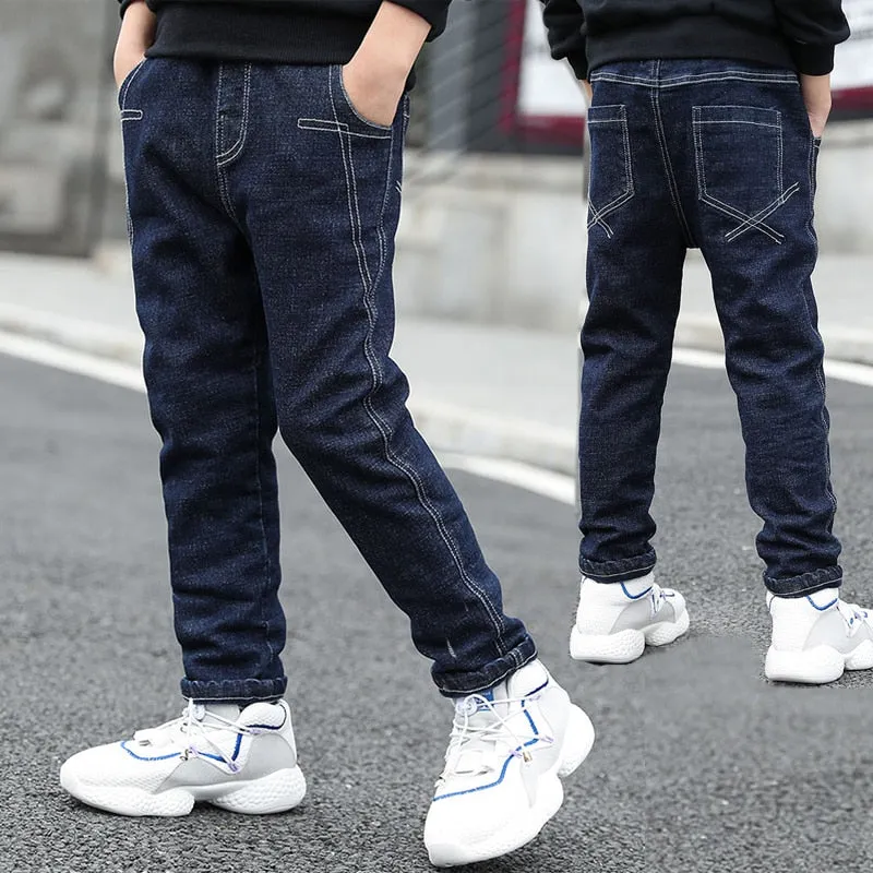 Kids Boys Jeans Classic Cowboy Pants Denim Casual Bottoms - BJN0106