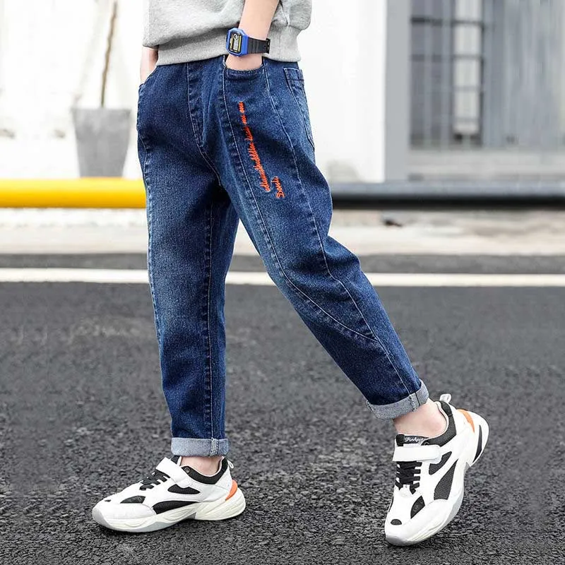 Kids Boys Jeans Classic Cowboy Pants Denim Casual Bottoms - BJN0106