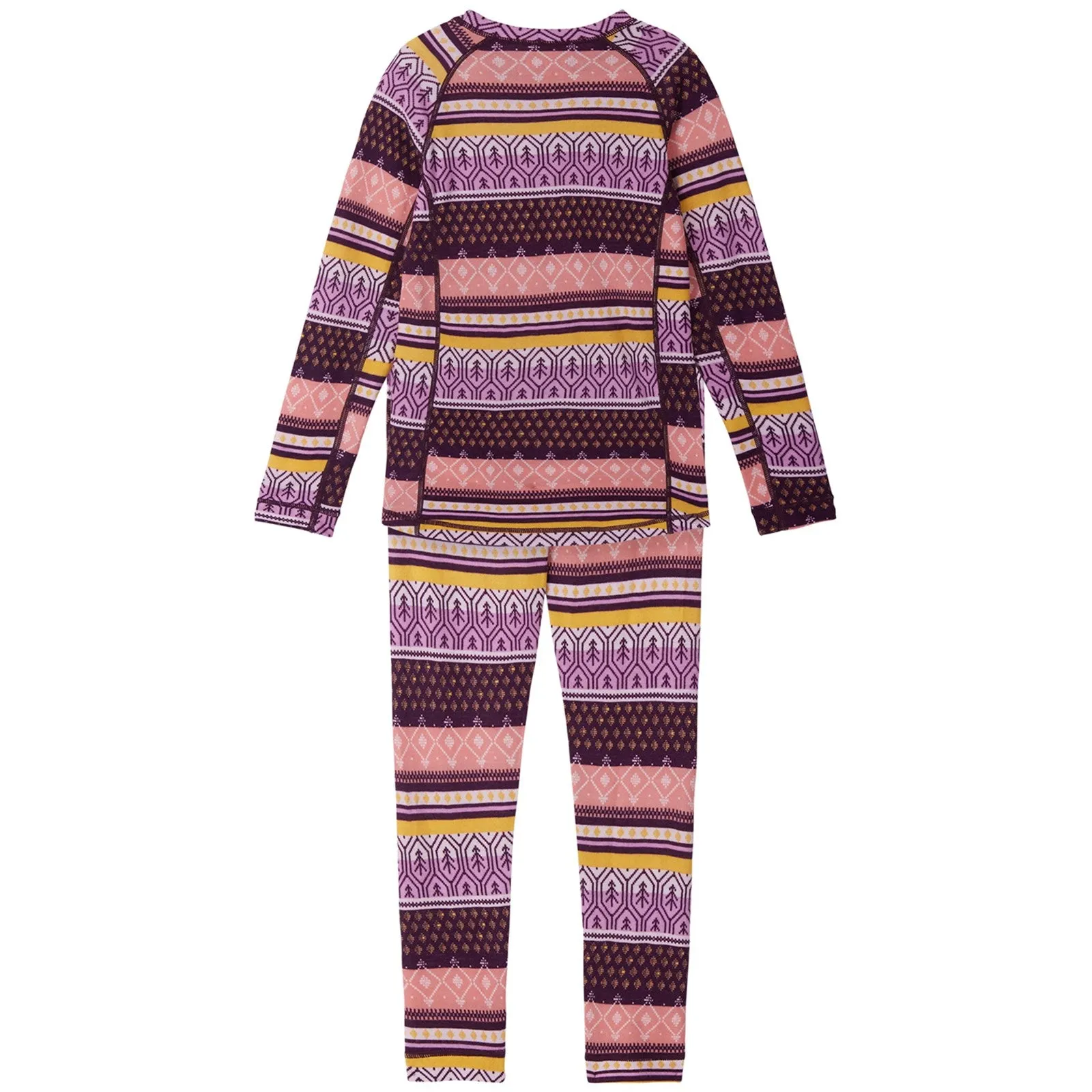 Kids Wool/Bamboo Base Layer Set Taitoa Deep Purple