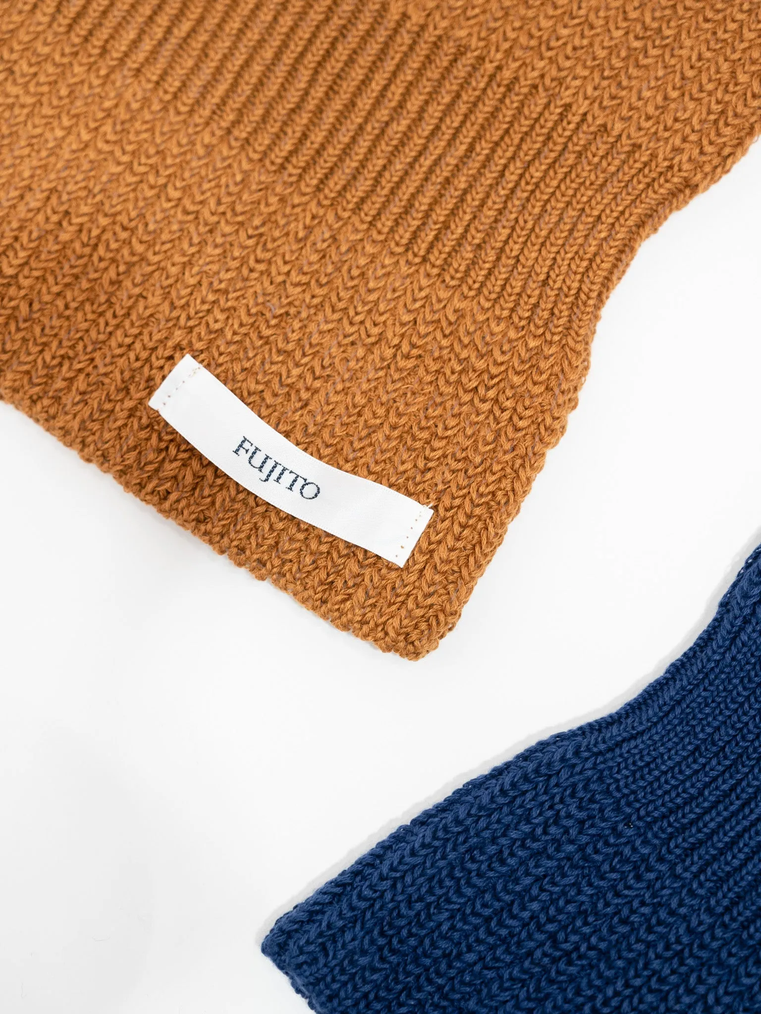 Knit Balaclava Beanie - Royal Blue, Camel