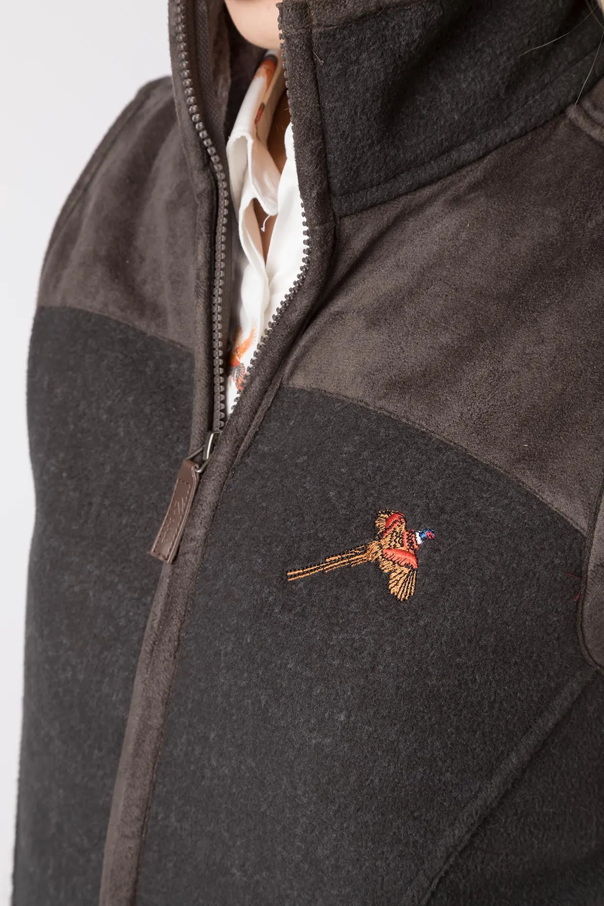 Ladies Garton II Fleece Gilet Pheasant Motif