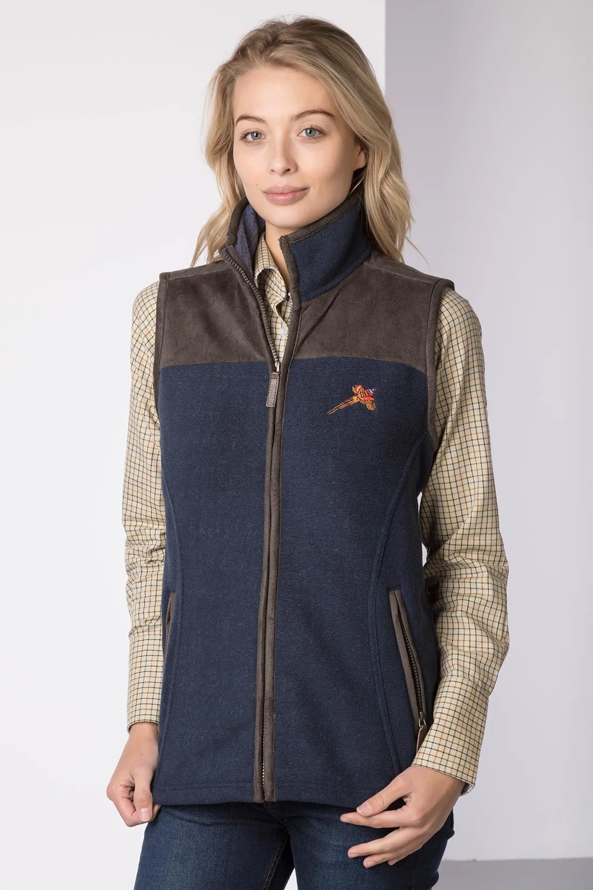 Ladies Garton II Fleece Gilet Pheasant Motif